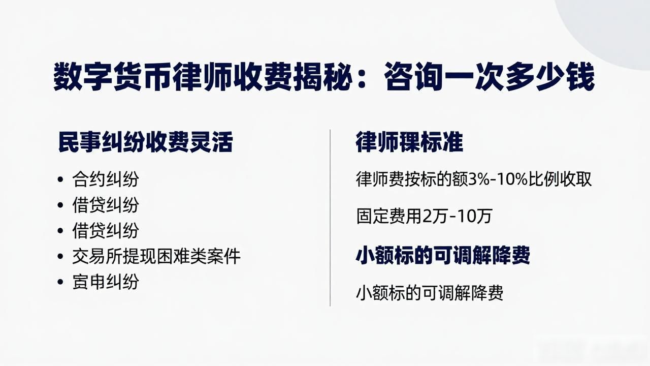 数字货币法律咨询费用_数字货币律师收费标准_数字货币律师多少钱