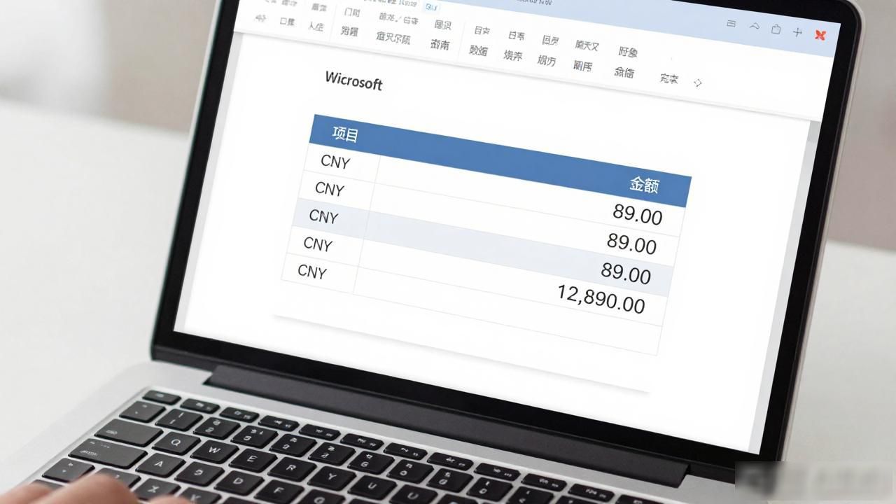 CNY金额对齐技巧_Word格式金额排版_word货币CNY和数字中间