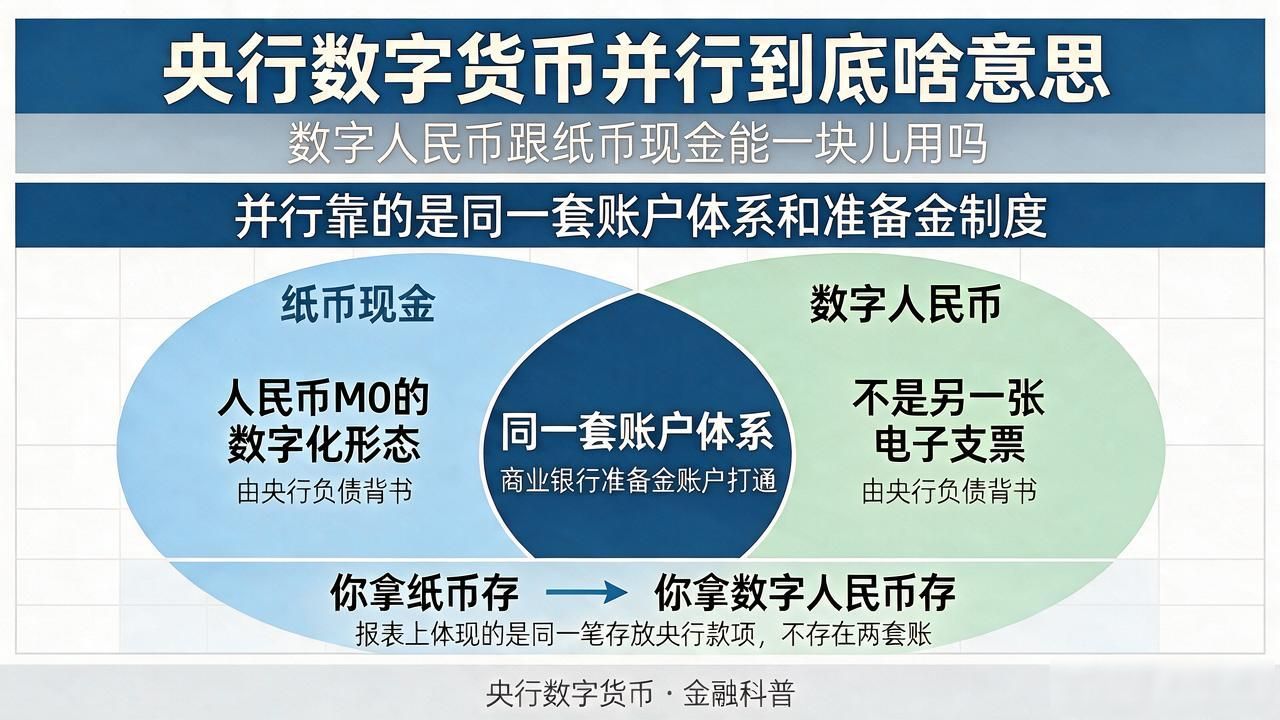 数字人民币并行流通_纸币数字人民币同时接受_央行数字货币并行