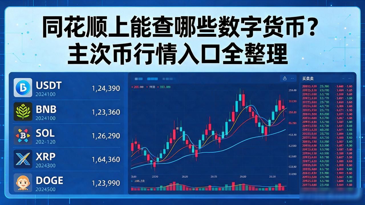 同花顺数字货币板块功能解析_同花顺有哪些数字货币_同花顺查看比特币以太坊实时行情