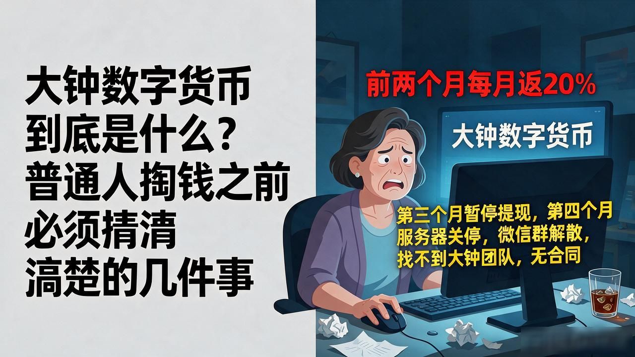 大钟数字货币是骗局吗_大钟数字货币_金融风控揭秘资金盘套路
