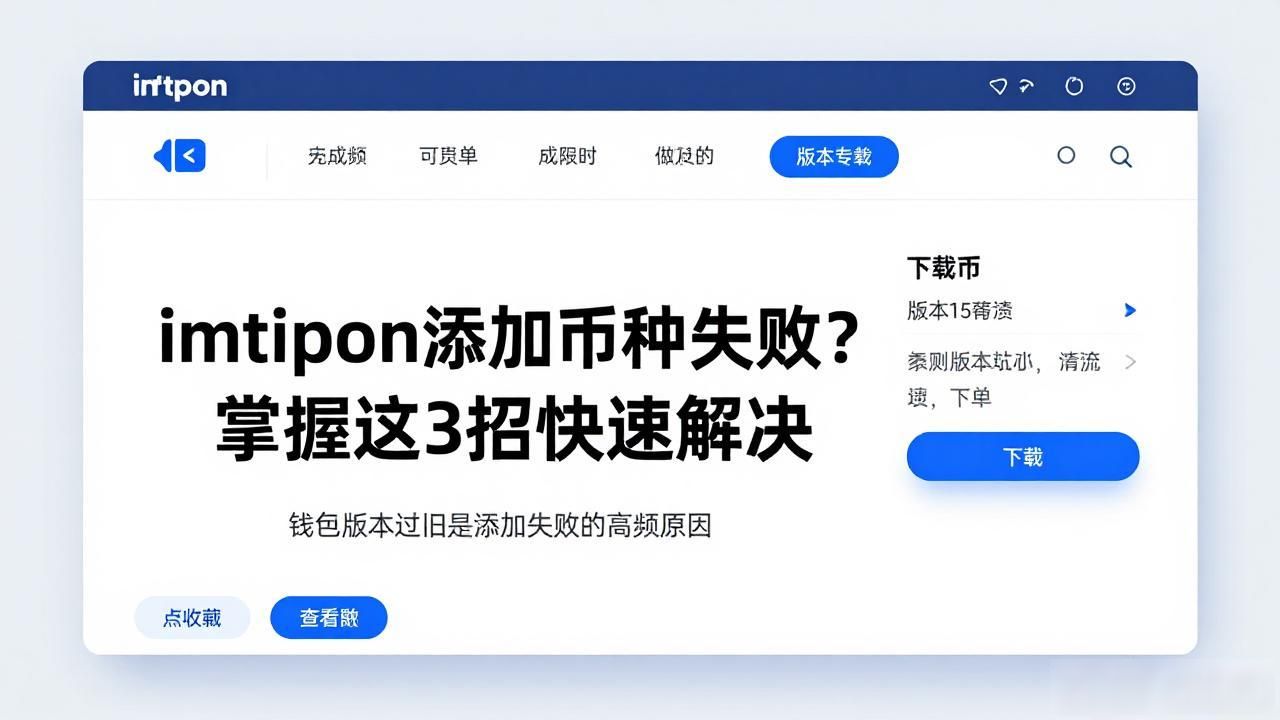 imtoken添加币种失败原因及解决方法_imtoken 添加币种失败_imtoken添加币种网络问题解决方案